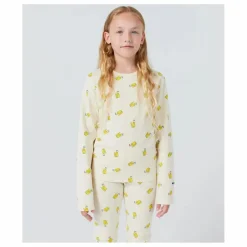 Pyjama Côtelé Eléphants Coton Bio | Beige