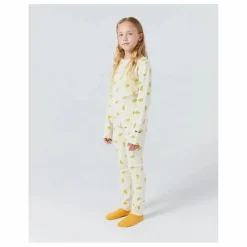 Pyjama Côtelé Eléphants Coton Bio | Beige