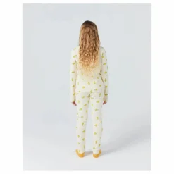 Pyjama Côtelé Eléphants Coton Bio | Beige