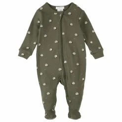 Pyjama Côtelé Escargots Coton Bio | Vert