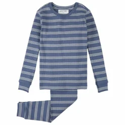 Pyjama Côtelé Rayé Modal et Coton Bio | Bleu