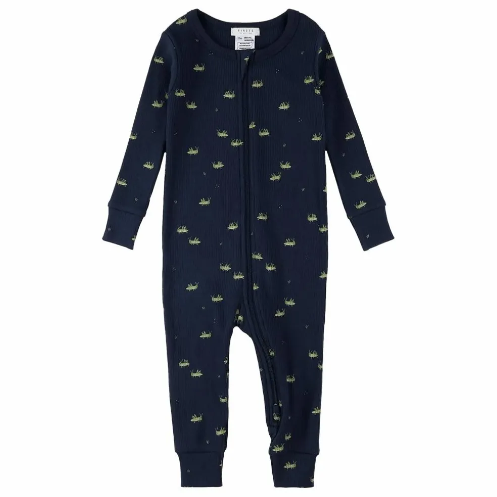 Pyjama Côtelé Sauterelles Coton Bio | Bleu marine