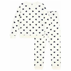 Pyjama Cœurs Eponge | Ecru