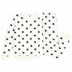 Pyjama Cœurs Eponge | Ecru