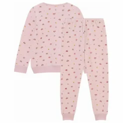 Pyjama Cœurs et Fleurs Coton Bio | Rose pâle