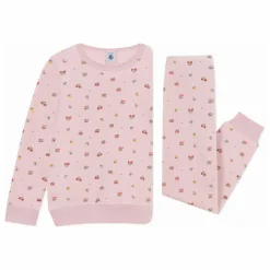 Pyjama Cœurs et Fleurs Coton Bio | Rose pâle