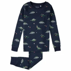 Pyjama Dinosaures Coton Bio | Bleu marine