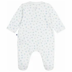 Pyjama Dors Bien Col Cœurs Coton Bio | Blanc