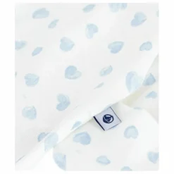 Pyjama Dors Bien Col Cœurs Coton Bio | Blanc