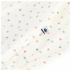 Pyjama Dors Bien Collerette Cœurs Coton Bio | Blanc
