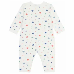 Pyjama Dors Bien Cœurs Coton Bio | Blanc