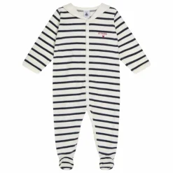 Pyjama Dors Bien Marinière Coton Bio | Blanc