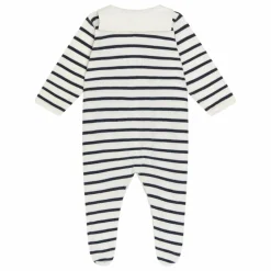 Pyjama Dors Bien Marinière Coton Bio | Blanc