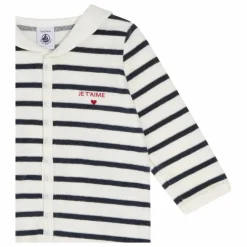Pyjama Dors Bien Marinière Coton Bio | Blanc