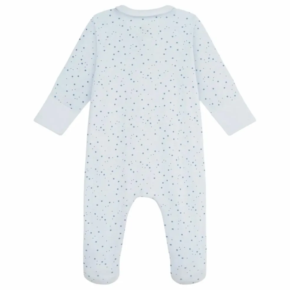 Pyjama Dors Bien Zippé Etoiles Coton Bio | Bleu