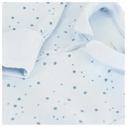 Pyjama Dors Bien Zippé Etoiles Coton Bio | Bleu