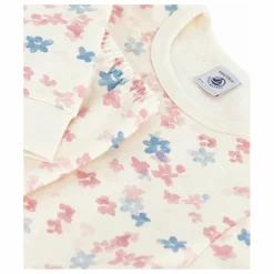 Pyjama Fleuri Coton Bio | Ecru