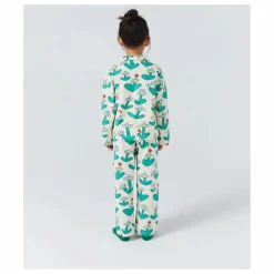 Pyjama Fleuri Coton Bio | Ecru