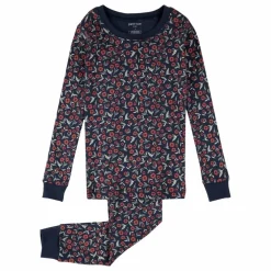 Pyjama Fleuri Coton Bio | Bleu marine