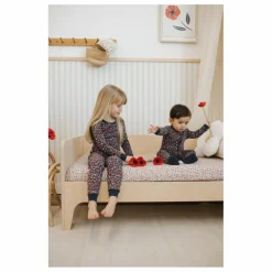 Pyjama Fleuri Coton Bio | Bleu marine