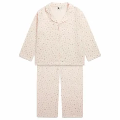 Pyjama Fleuri Gaze de Coton Bio | Rose pâle