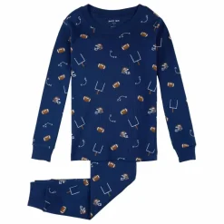 Pyjama Football Coton Bio | Bleu foncé