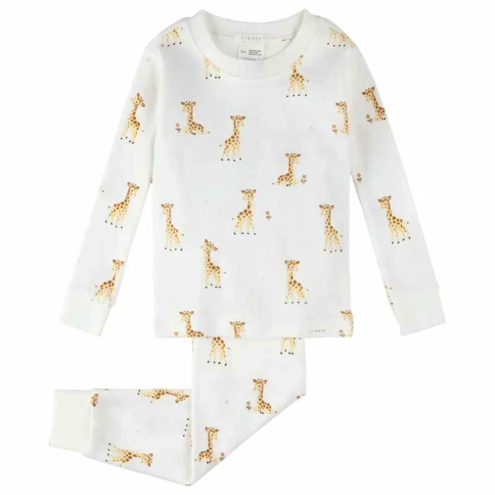 Pyjama Girafes Coton Bio | Ivoire