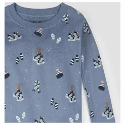 Pyjama Hiver Coton Bio | Bleu
