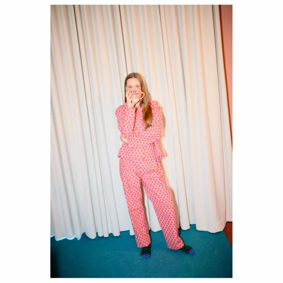 Pyjama Imprimée Coton Bio - Collection Femme | Violet