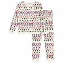 Pyjama Jacquard Coton Bio | Ecru