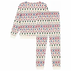 Pyjama Jacquard Coton Bio | Ecru
