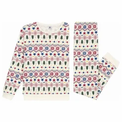 Pyjama Jacquard Coton Bio | Ecru