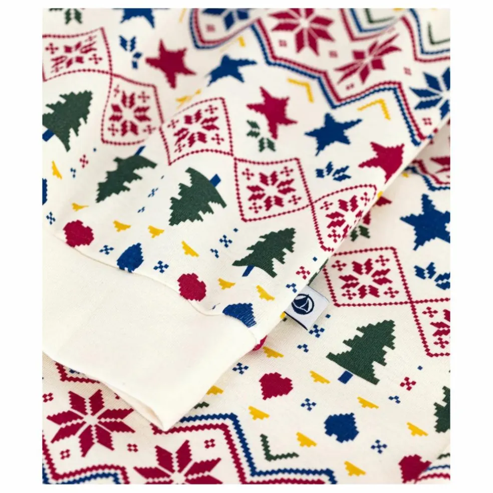 Pyjama Jacquard Coton Bio | Ecru
