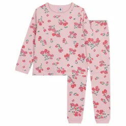 Pyjama Léger Fleuri Coton Bio | Rose