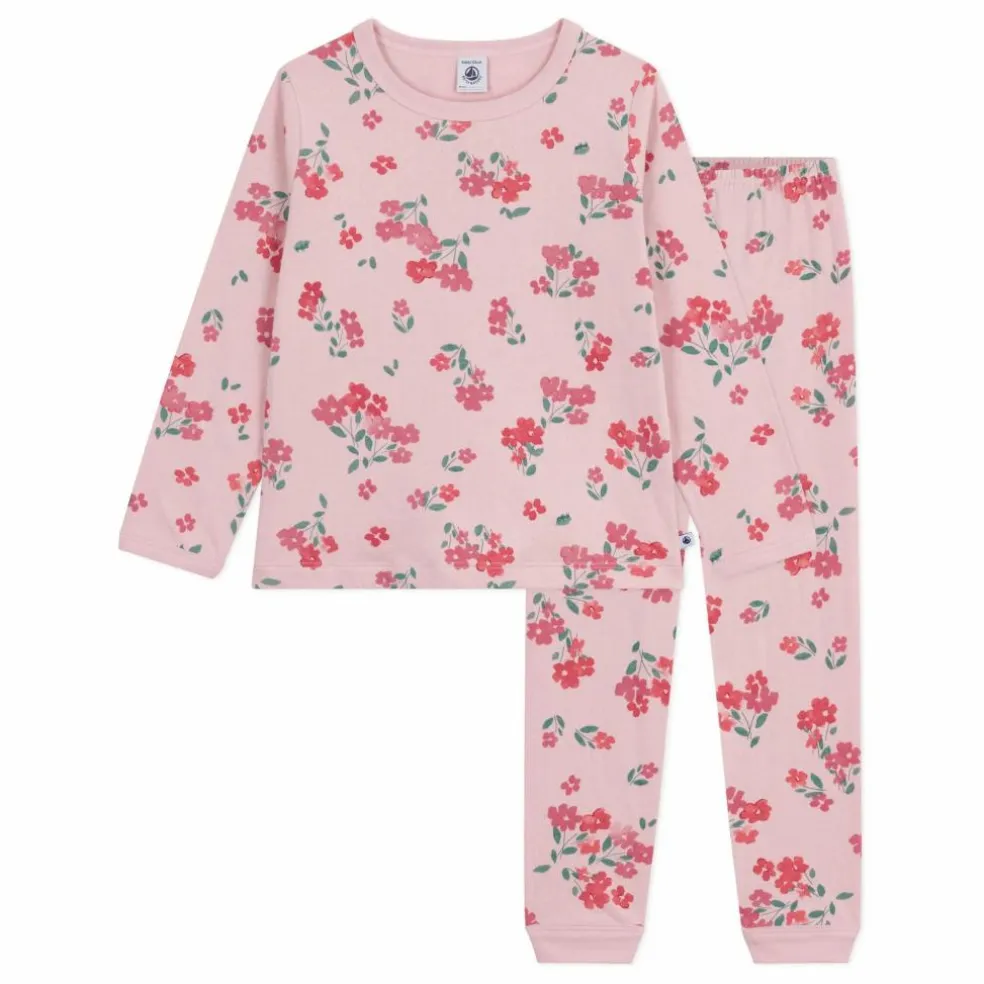 Pyjama Léger Fleuri Coton Bio | Rose