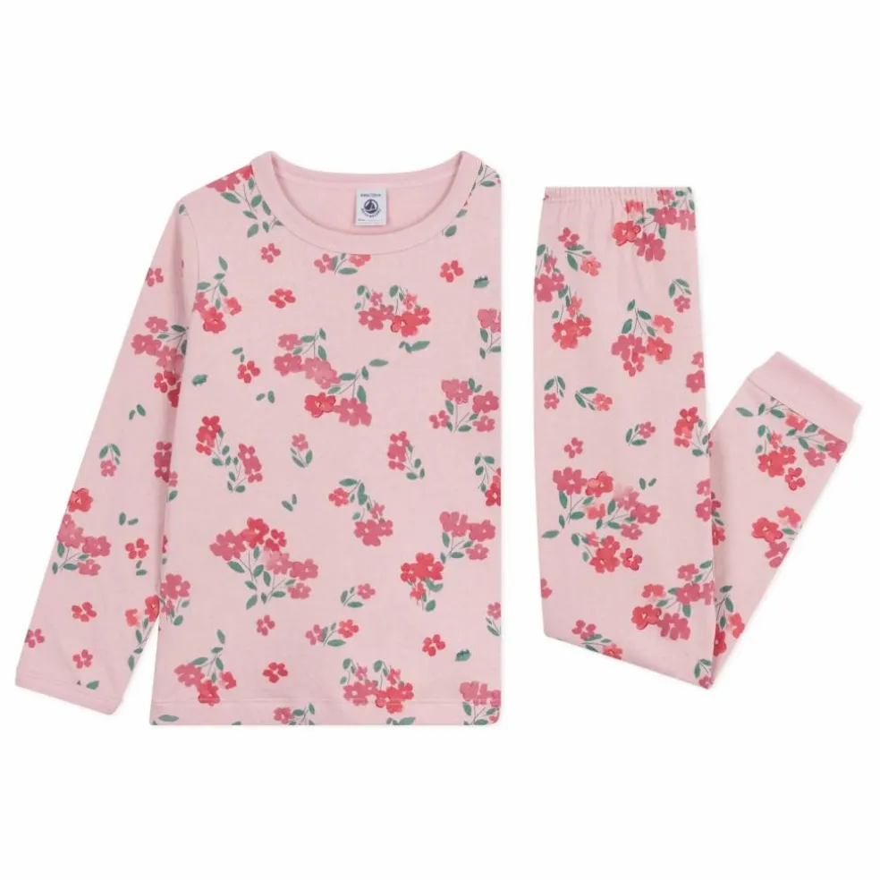 Pyjama Léger Fleuri Coton Bio | Rose