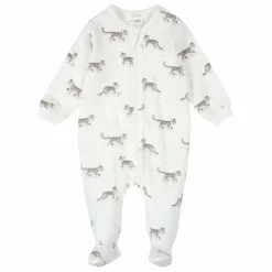 Pyjama Léopards Coton Bio | Blanc