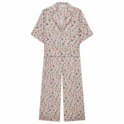 Pyjama Louka Wild Flowers Double Gaze de Coton Bio - Collection Femme | Crème