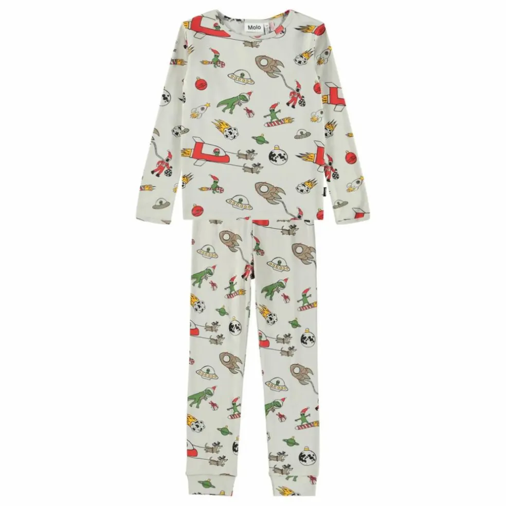 Pyjama Lue Space Coton Bio | Ecru