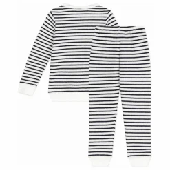 Pyjama Marinière Eponge Modal | Bleu marine