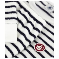 Pyjama Marinière Eponge Modal | Bleu marine