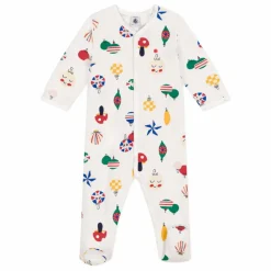 Pyjama Molleton Boules de Noël | Blanc