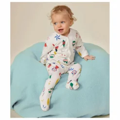 Pyjama Molleton Boules de Noël | Blanc