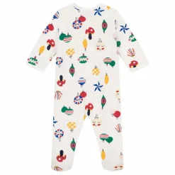 Pyjama Molleton Boules de Noël | Blanc