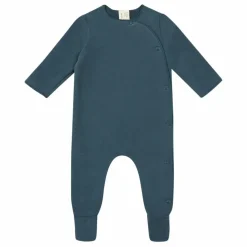 Pyjama Naissance Coton Bio | Bleu canard