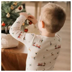 Pyjama Noël Coton Bio | Beige