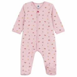 Pyjama Nœud Dors Bien Fleuri Coton Bio | Rose