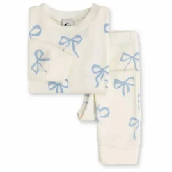 Pyjama Nœuds Coton Bio | Ecru