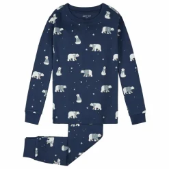 Pyjama Ours Polaire Coton Bio | Bleu foncé
