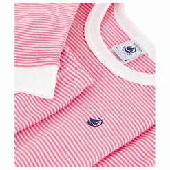 Pyjama Rayé Bords Contrastés Coton Bio | Rose